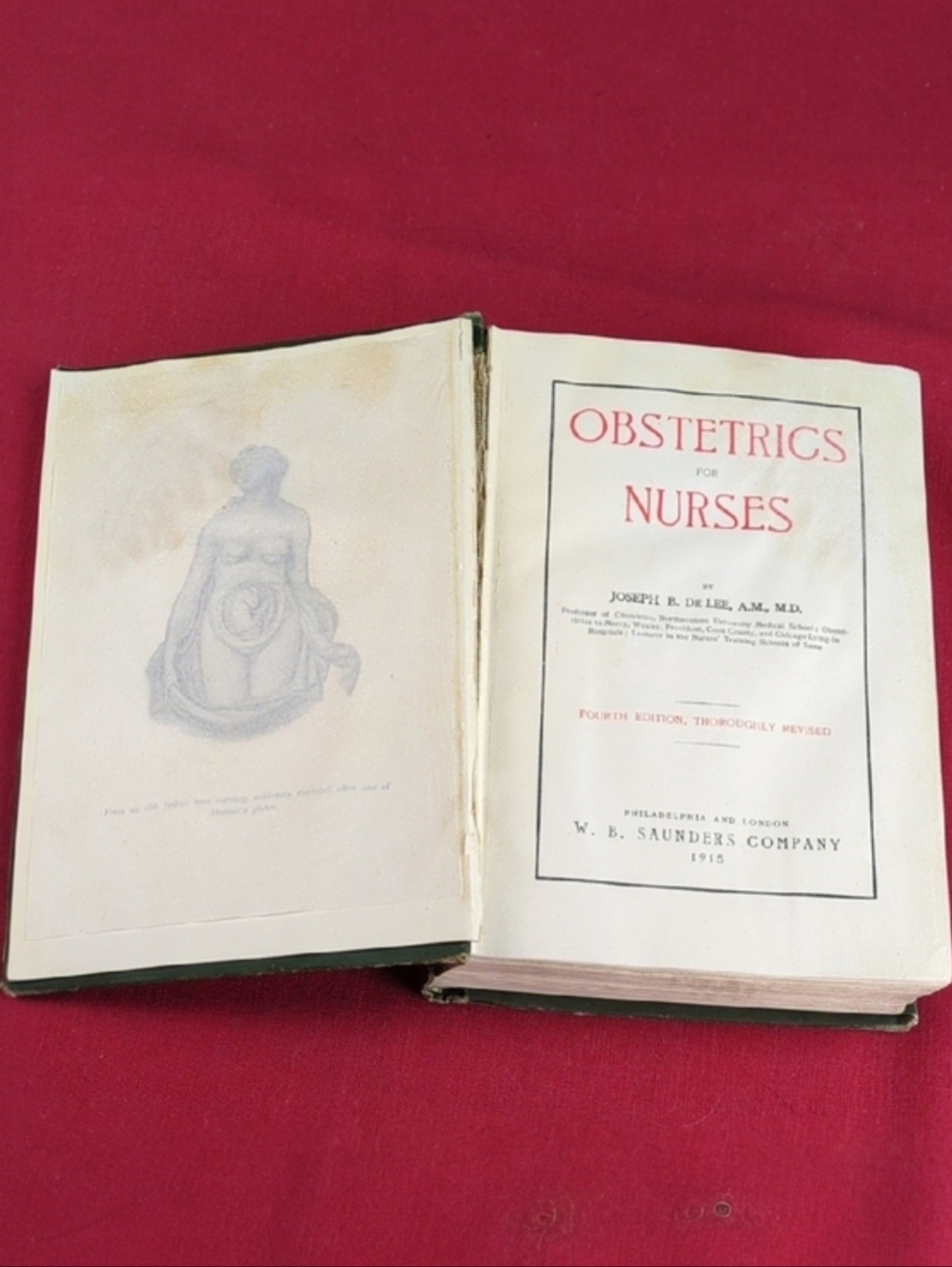 Antique 1915 Obstetrics For Nurses Book